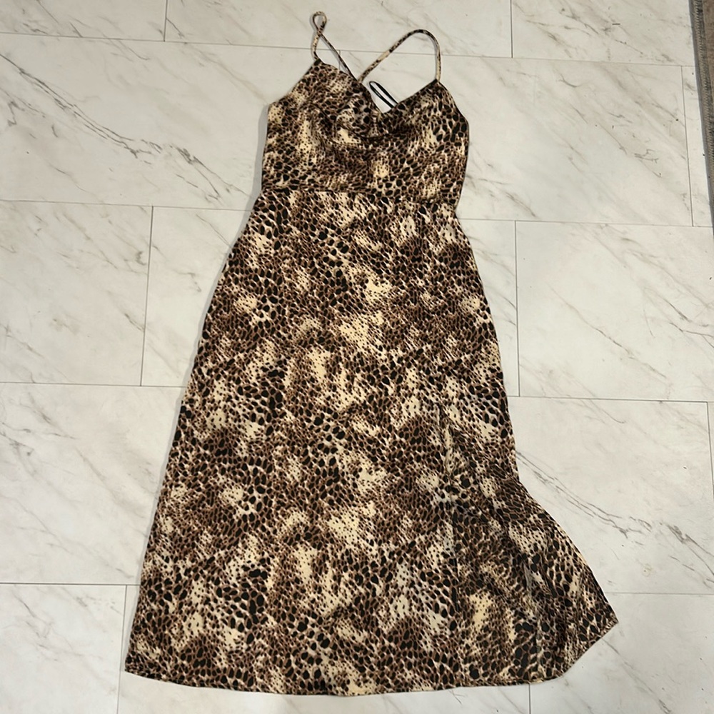 Animal Print Silk Dress